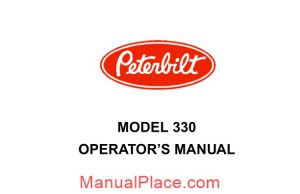 peterbilt model 330 operators manual supplementalmanuals page 1