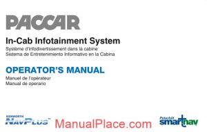 peterbilt operator manuals in cab infotainment operators manual page 1