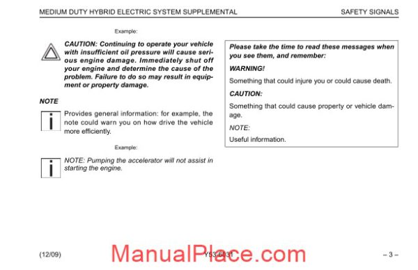 peterbilt operator manuals medium duty hybrid electric models operators manual page 4