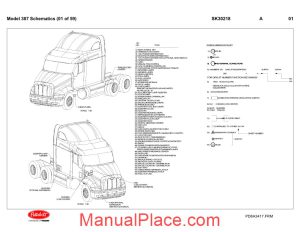 peterbilt pb387 model 387 schematics sk30218 page 1