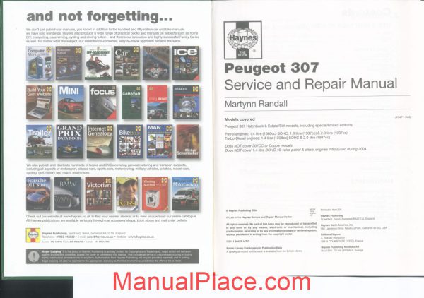 peugeot 307 haynes service and repair manual page 2
