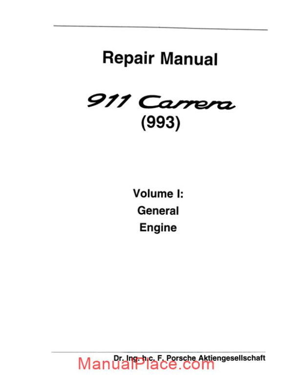 porsche 993 workshop manuals page 1