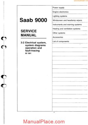 saab 9000 service electrical faulttracing m1991 sec wat page 1