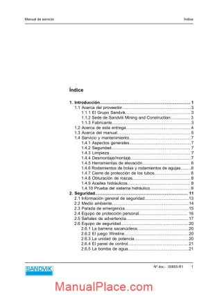 sandvik service manual espanol page 1