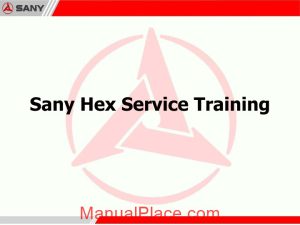 sany excavator training page 1