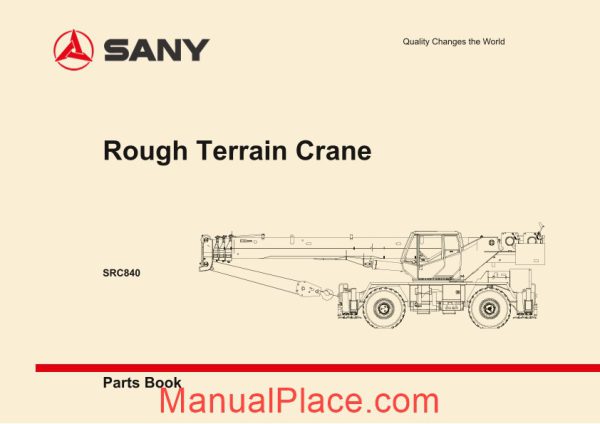 sany rough terrain crane src840 parts book page 1