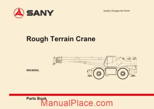 sany rough terrain crane src865xl parts book page 1