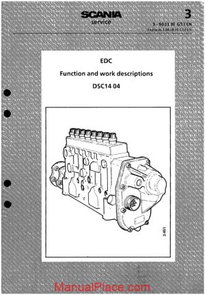 scania service edc electronic diesel control page 1