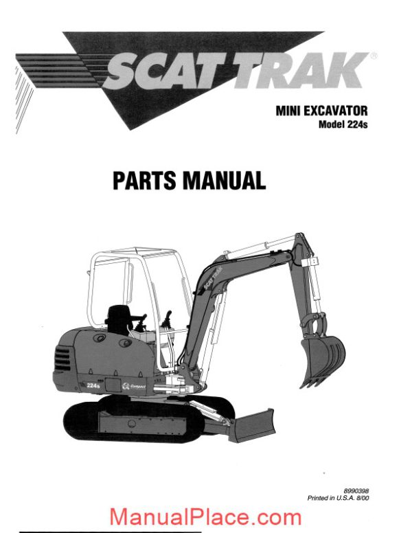 scat trak 224s 8990398 parts book page 1