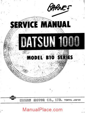 service manual datsun 1000 model b10 series page 1