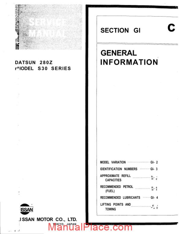 service manual datsun 280z 1975 page 3