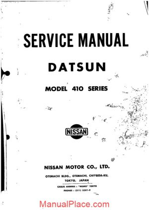 service manual datsun model 410 series page 1