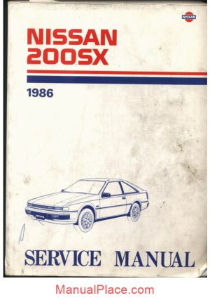 service manual nissan 1986 page 1