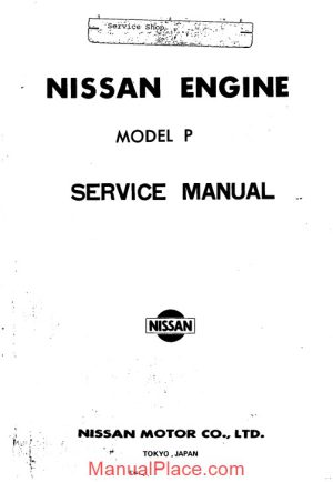 service manual nissan engine model p page 1