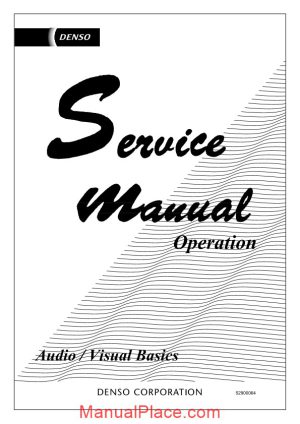 service manual operation audio visual basics page 1
