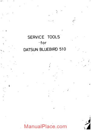 service tools for datsun bluebird 510 page 1