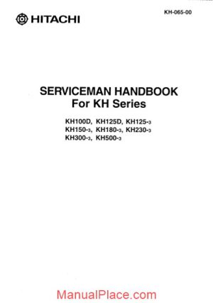 serviceman hanbook for kh series kh 065 00 page 1