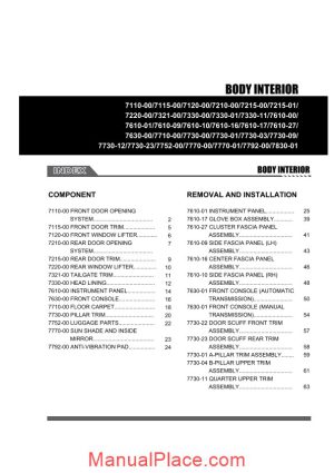 ssang yong korando new actyon 2010 2013 body interior service repair manual page 1