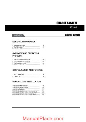 ssang yong korando new actyon 2010 2013 charge system service repair manual page 1