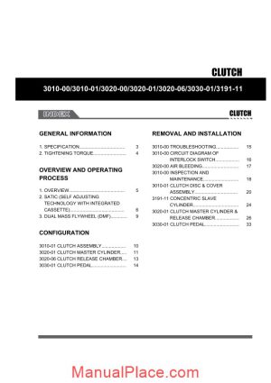 ssang yong korando new actyon 2010 2013 clutch service repair manual page 1