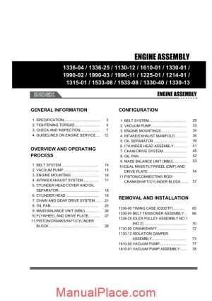 ssang yong korando new actyon 2010 2013 engine assambly service repair manual page 1