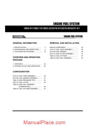 ssang yong korando new actyon 2010 2013 engine fuel system page 1