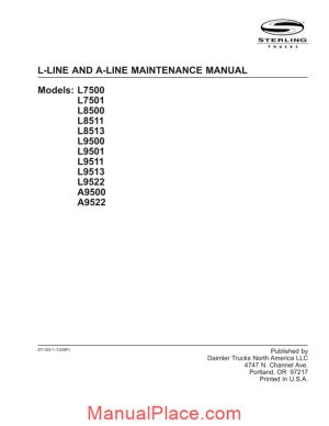 sterling l line and a line maintenance manual page 1