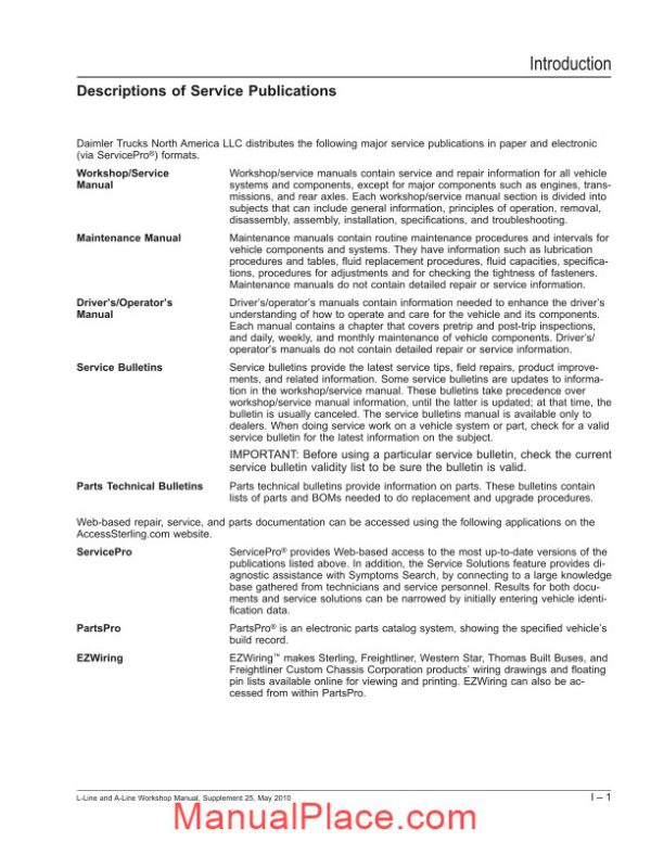 sterling l line and a line workshop manual page 3