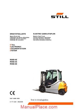 still fork truck rx60 parts catalog page 1