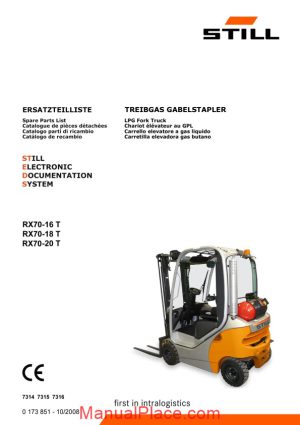 still steds lpg fork truck rx70 16t rx70 18t rx70 20t parts manual page 1