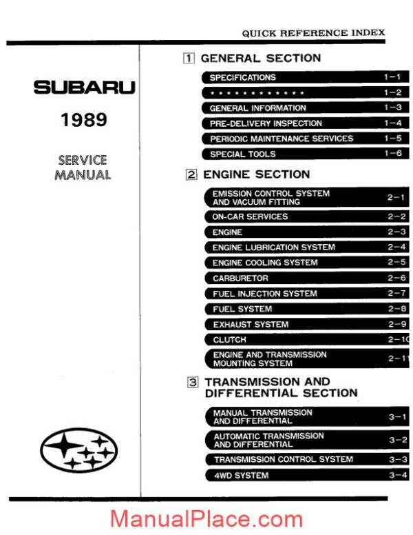 subaru ea82 service manual part1 page 1