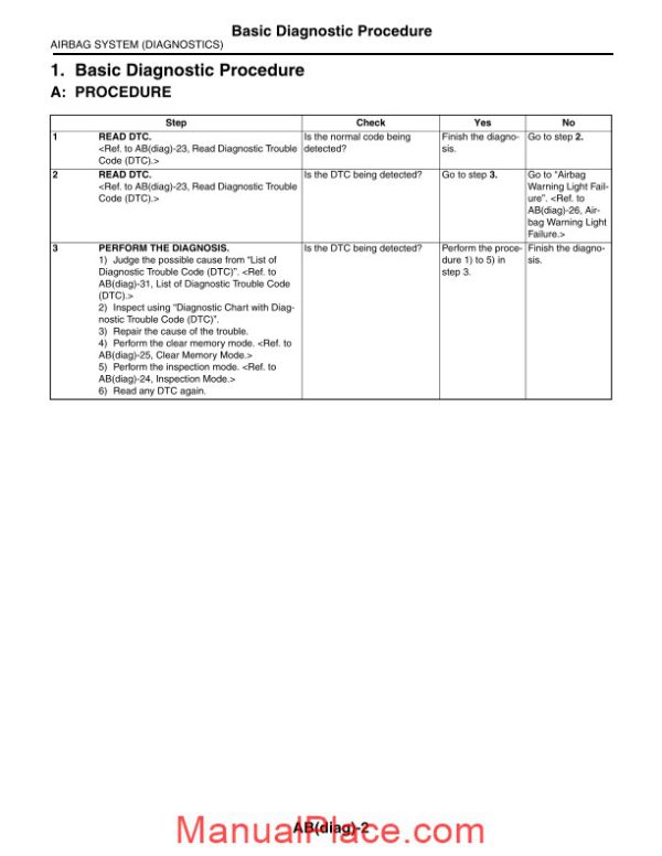 subaru impreza 2005 airbag system diagnostics page 2