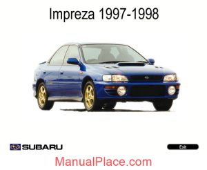 subaru impreza my97 98 service manual page 1