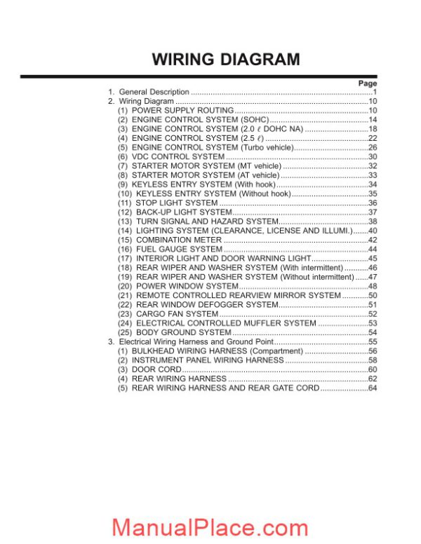 subaru legacy b4 wiring diagram page 1