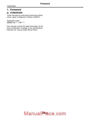 subaru legacy outback 2008 service manual page 1