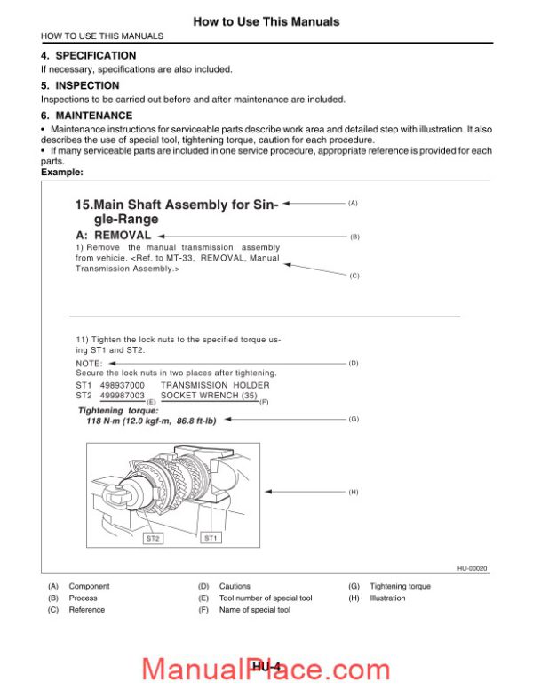 subaru legacy outback 2008 service manual page 4