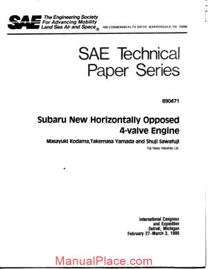 subaru new horizontally opposed 4 valve engine page 1