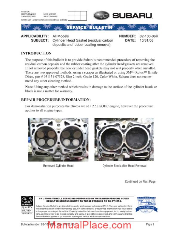 subaru technical service bulletins page 3