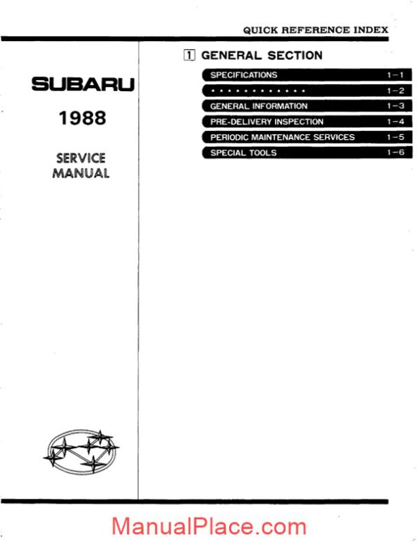 subaru xt 1988 service manual page 4