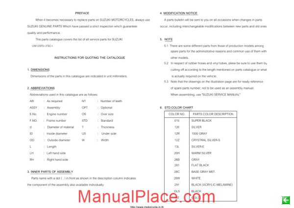 suzuki hayate 125 fi dcp parts page 3