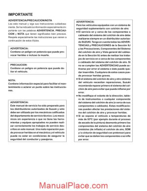 suzuki manual de servicio esteem page 1