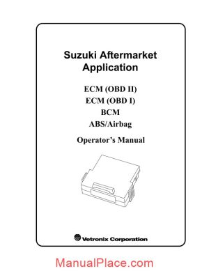 suzuki operators manual na page 1