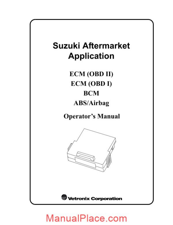 suzuki operators manual na page 1