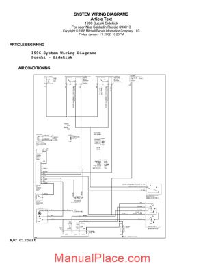 suzuki sidekick vitara escudo system wiring diagrams 1996 page 1