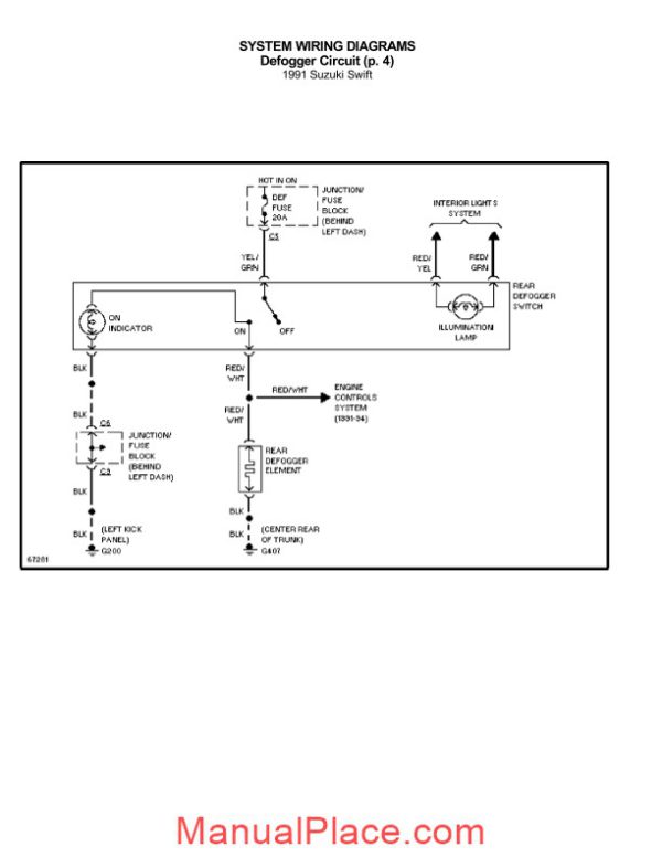 suzuki swift 1991 wiring diagrams page 4