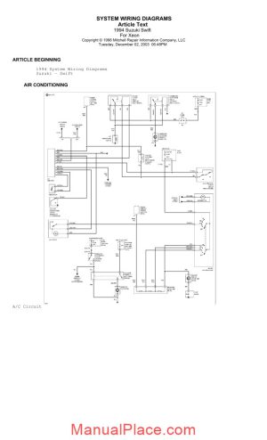 suzuki swift 1994 wiring diagrams page 1