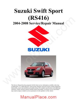 suzuki swift sport rs416 service manual 2004 2008 page 1