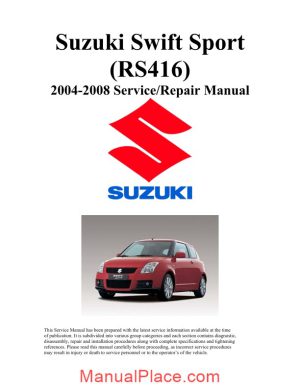 suzuki swift sport workshop manual rs416 page 1