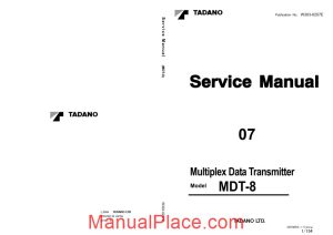 tadano multiplex data transmitter mdt 8 service manual page 1