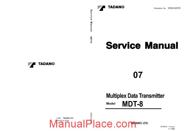 tadano multiplex data transmitter mdt 8 service manual page 1